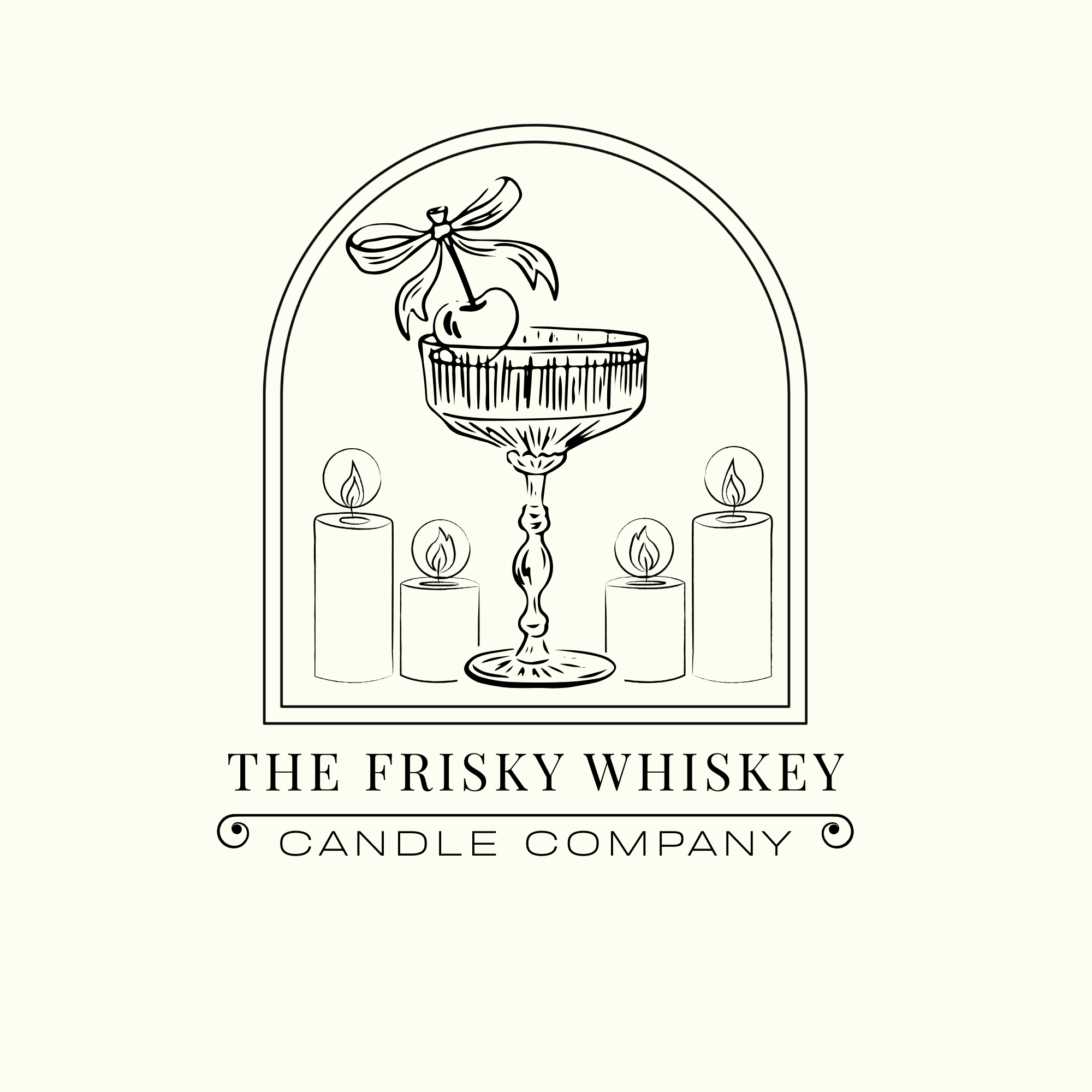The Frisky Whiskey Candle Company logo